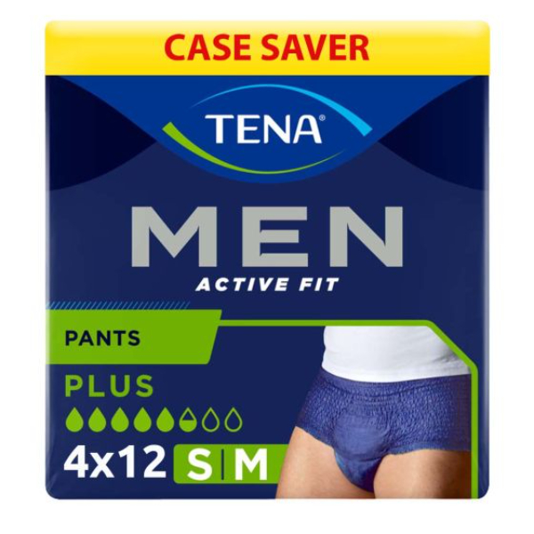 TENA Men Active Fit Pants Plus Small - Medium