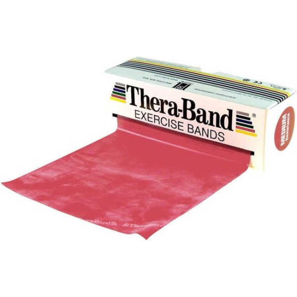 Theraband bewegingsband 5,5 meter - Rood