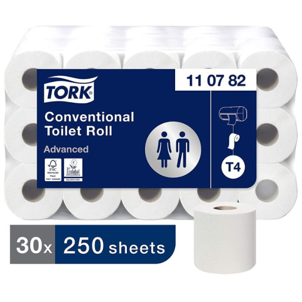 Tork 3-laags Toiletpapier Traditioneel wit T4 Advanced 250 vel