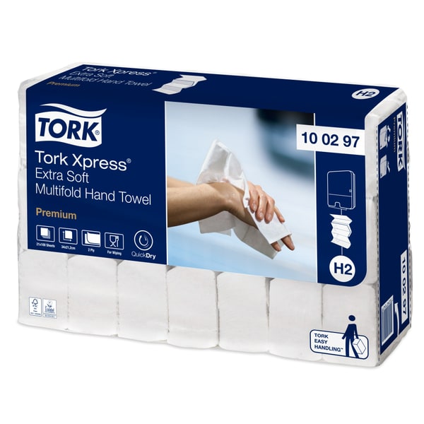 Tork Express extra zachte Multifold handdoekjes 21 x 34cm, foto 5 van 5