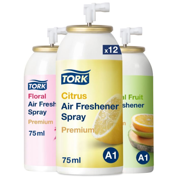Tork Luchtverfrisser Spray mix pakket 3 Parfums A1, aerosol