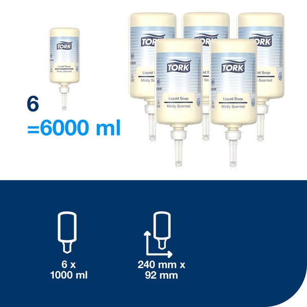 Tork milde zeep 1 liter, foto 2 van 5