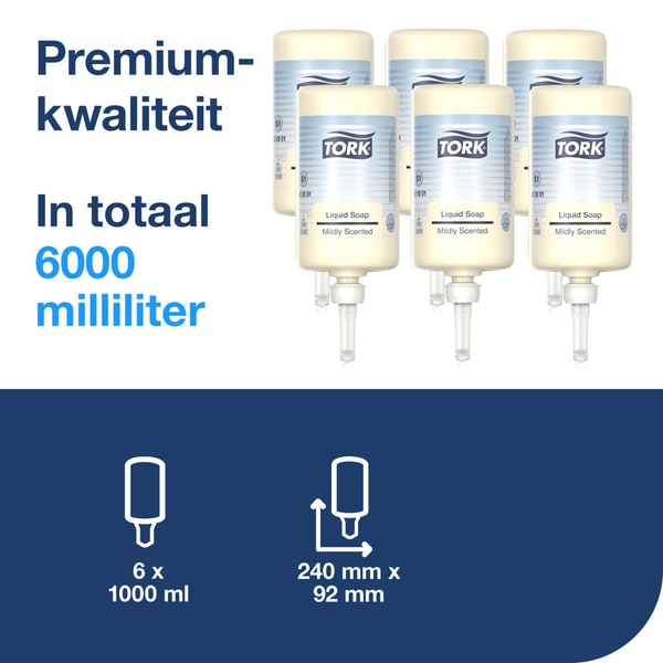 Tork milde zeep 1 liter, foto 3 van 5