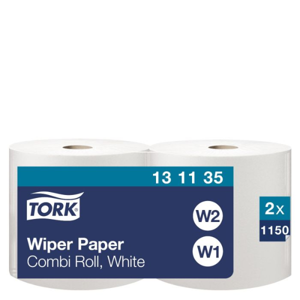 Tork poetspapier Combinatie Rol wit W1/W2