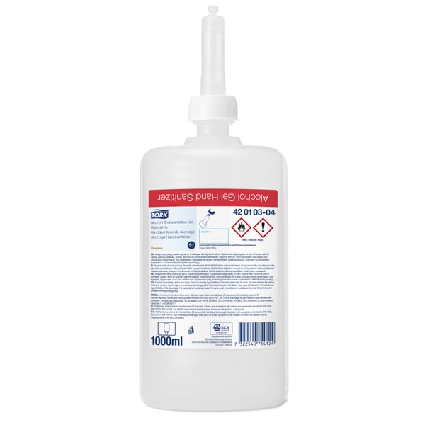 Tork Tork S1 alcoholgel handdesinfectie 1 liter,, foto 2 van 3