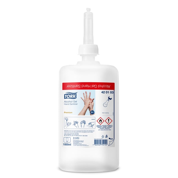 Tork Tork S1 alcoholgel handdesinfectie 1 liter,, foto 3 van 3