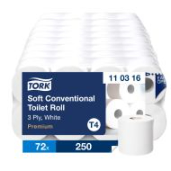 Tork Zacht Traditioneel Toiletpapier Premium T4, 3-laags, 29,5mtr/10cm