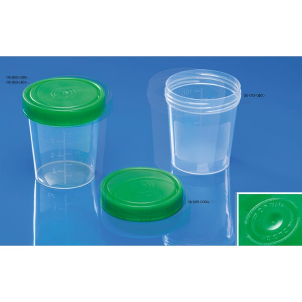 Urinebekers met deksel 125 ml groen