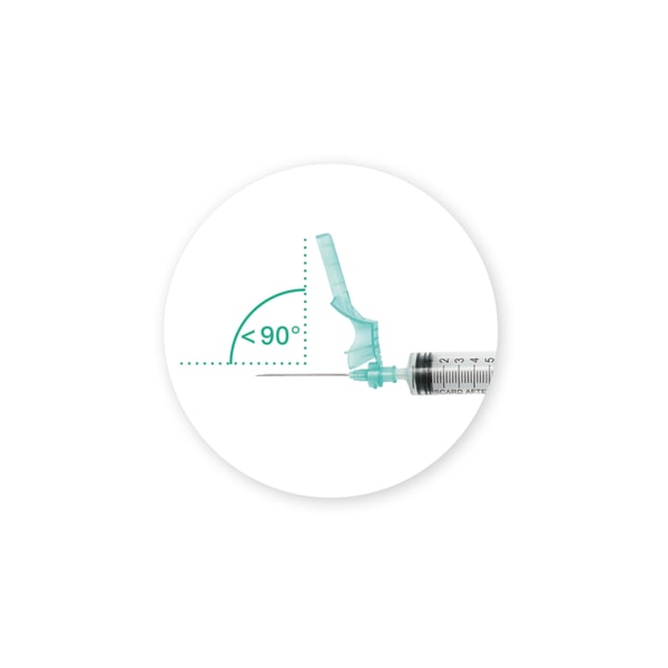 Veiligheidsnaald SAFETY AGANI 23 G x 25 mm blauw, foto 3 van 3