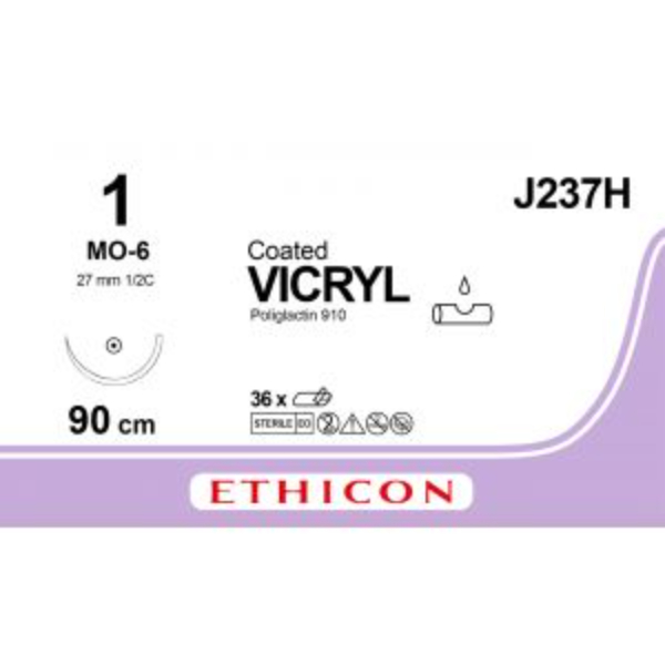 Vicryl 1 90cm violet MO-6