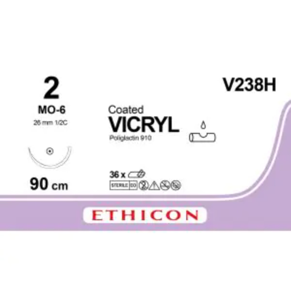 Vicryl 2 90cm violet MO-6