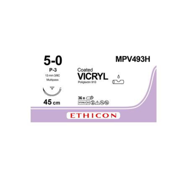 Vicryl 5-0 45 cm ongekleurd P-3 Prime MultiPass