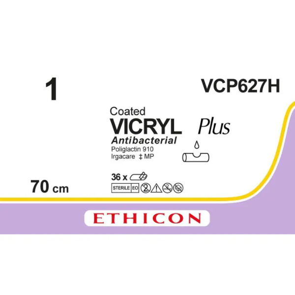 Vicryl hechtdraad 1 2 x 70 cm