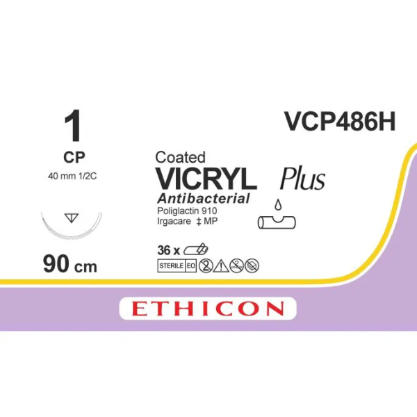 Vicryl hechtdraad 1 CP 90 cm