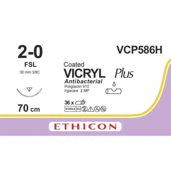 Vicryl hechtdraad 2-0 fsl 70 cm