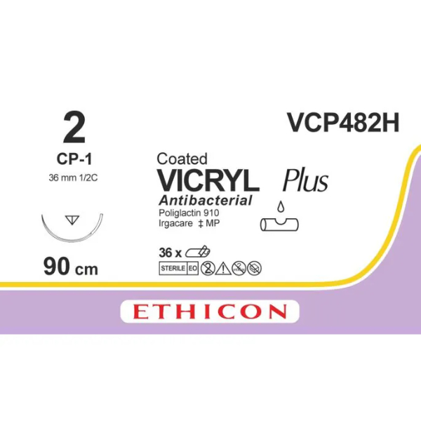 Vicryl hechtdraad 2 CP-1 90 cm