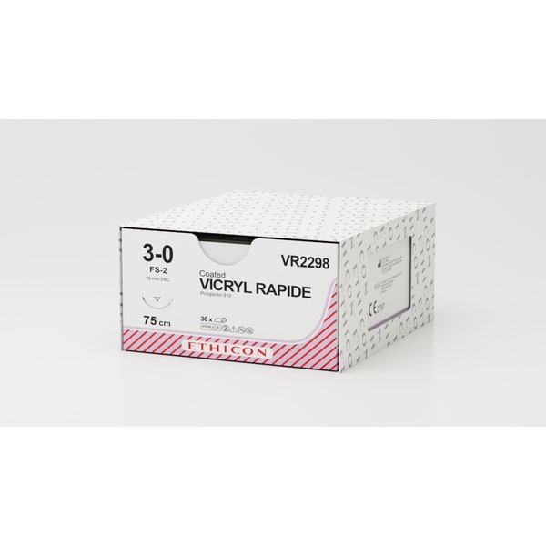 Vicryl hechtdraad 3-0 FS-2 naald 75 cm