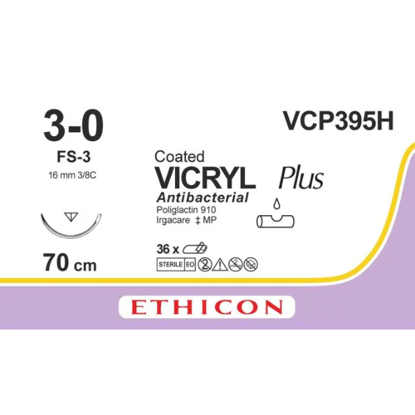 Vicryl hechtdraad 3-0 fs-3 70 cm