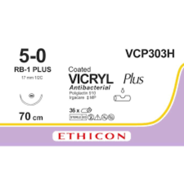 Vicryl hechtdraad 5-0 rb-1 70 cm