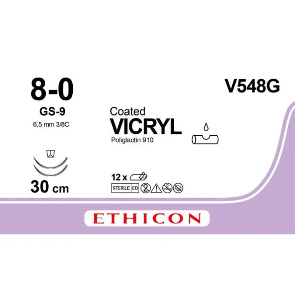 Vicryl hechtdraad 8-0 gs-9 30cm