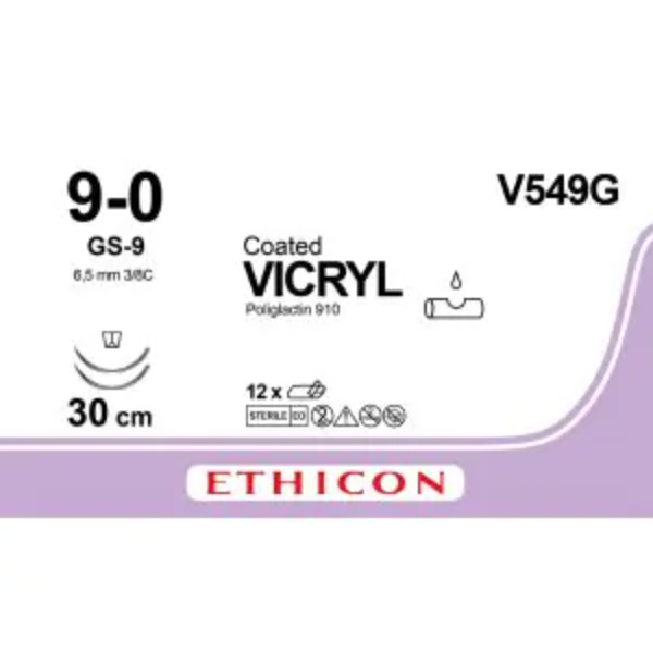 Vicryl hechtdraad 9-0 30cm GS-9 violet