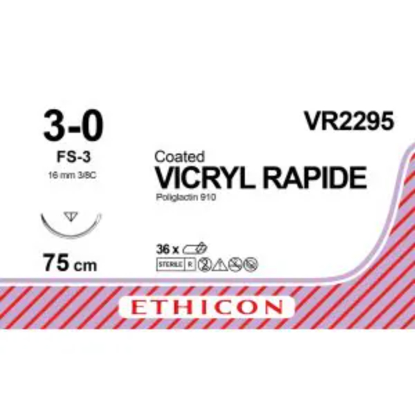 Vicryl hechtdraad 3-0 FS-3 naald 75 cm