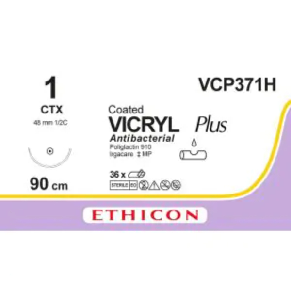 Vicryl Plus 1 90cm violet CTX