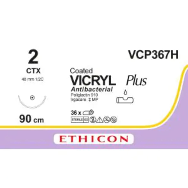 Vicryl Plus 2 90cm ongekleurd CTX