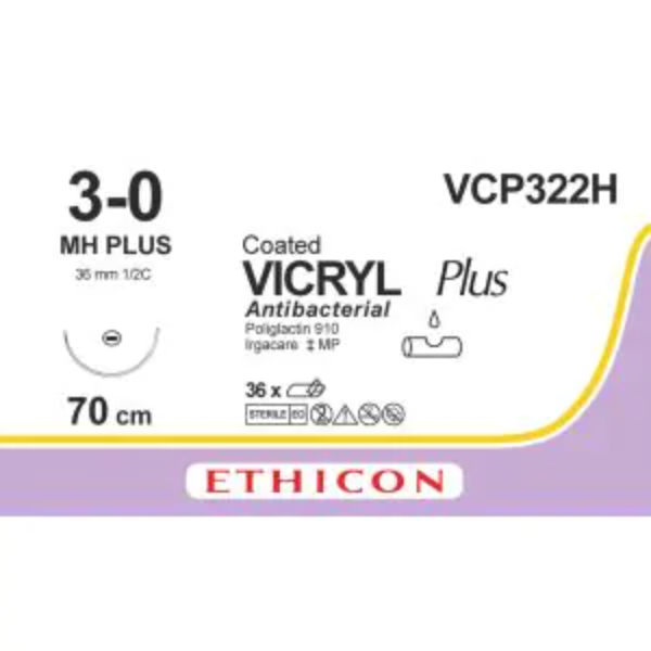 Vicryl Plus 3-0 70cm violet MH Plus