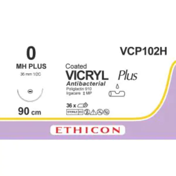 Vicryl plus hechtdraad 0 90cm MH plus violet