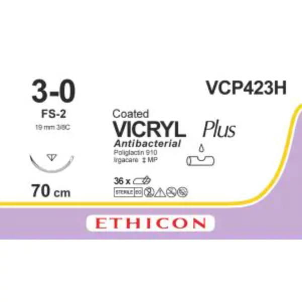Vicryl plus hechtdraad 3-0 70cm FS-2 naald