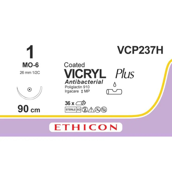 Vicryl Plus Hechtdraad violet 1 MO-6 naald