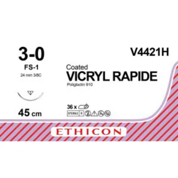 Vicryl Rapide hechtdraad 3-0 45 cm ongekleurd FS-1 naald