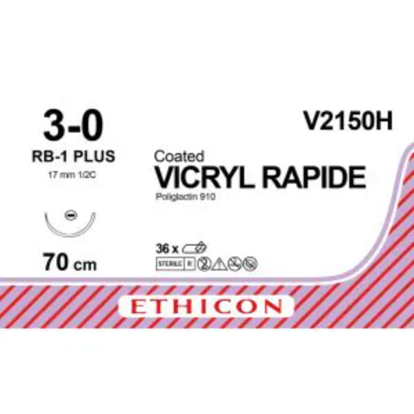 Vicryl Rapide hechtdraad 3-0 70 cm ongekleurd RB-1 plus naald