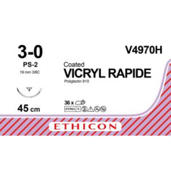 Vicryl Rapide hechtdraad 3-0; 45 cm ongekleurd PS-2 Prime