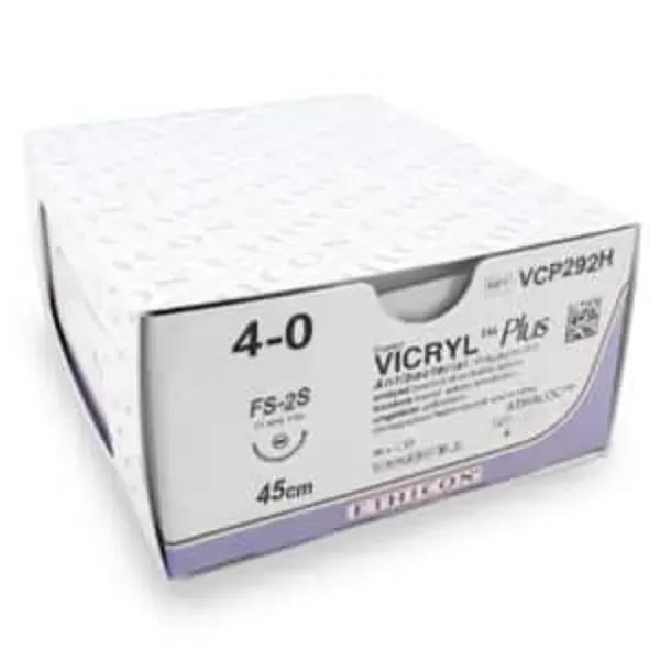 Vicryl Plus hechtdraad 4-0 45 cm ongekleurd FS-2 naald