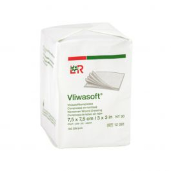 Vliwasoft gaaskompressen 7,5 x 7,5 cm 6 laags