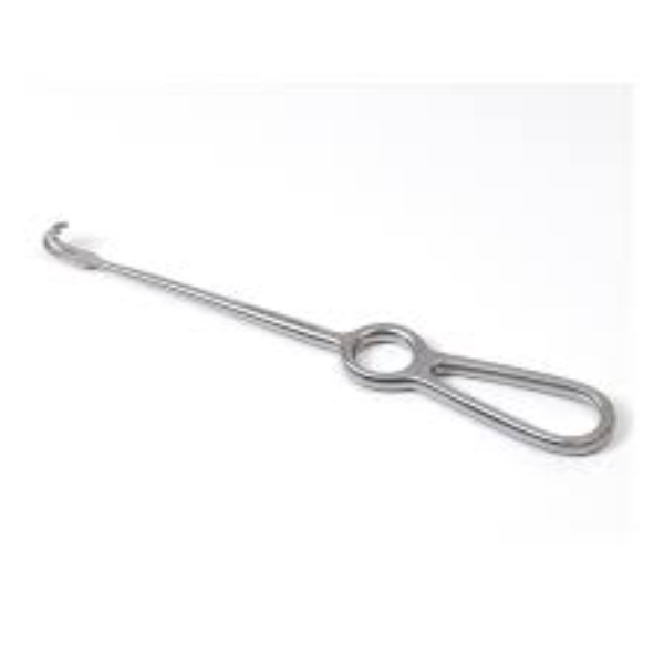 Volkmann wondhaak 2 - tands stomp 22 cm Rvs