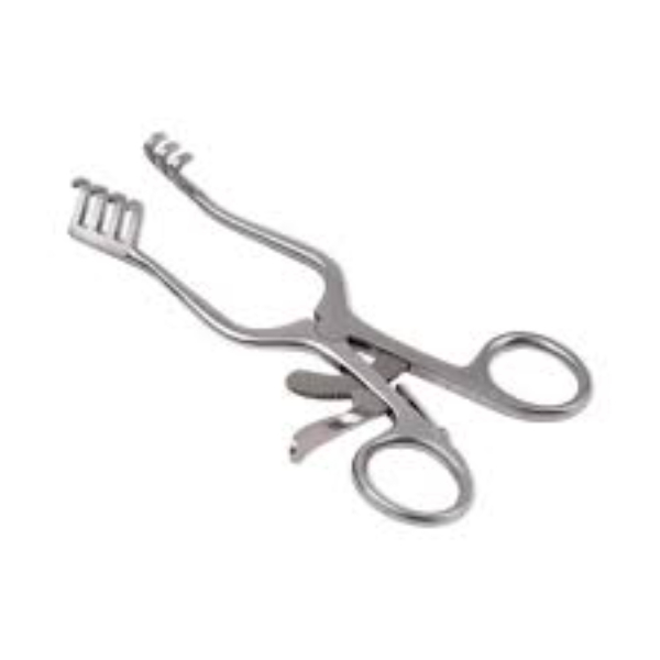 Weitlaner wondspreider 2 x 3 tanden stomp 10 cm Rvs