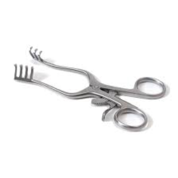 Weitlaner wondspreider 3 x 4 tanden stomp 14 cm Rvs